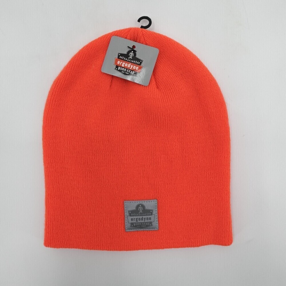 Ergodyne Beanie Cap One Size Orange Knit Work Gear Winter Warm Tenacious